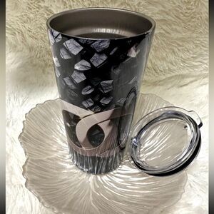 Stylish Black and Gray Travel Tumbler